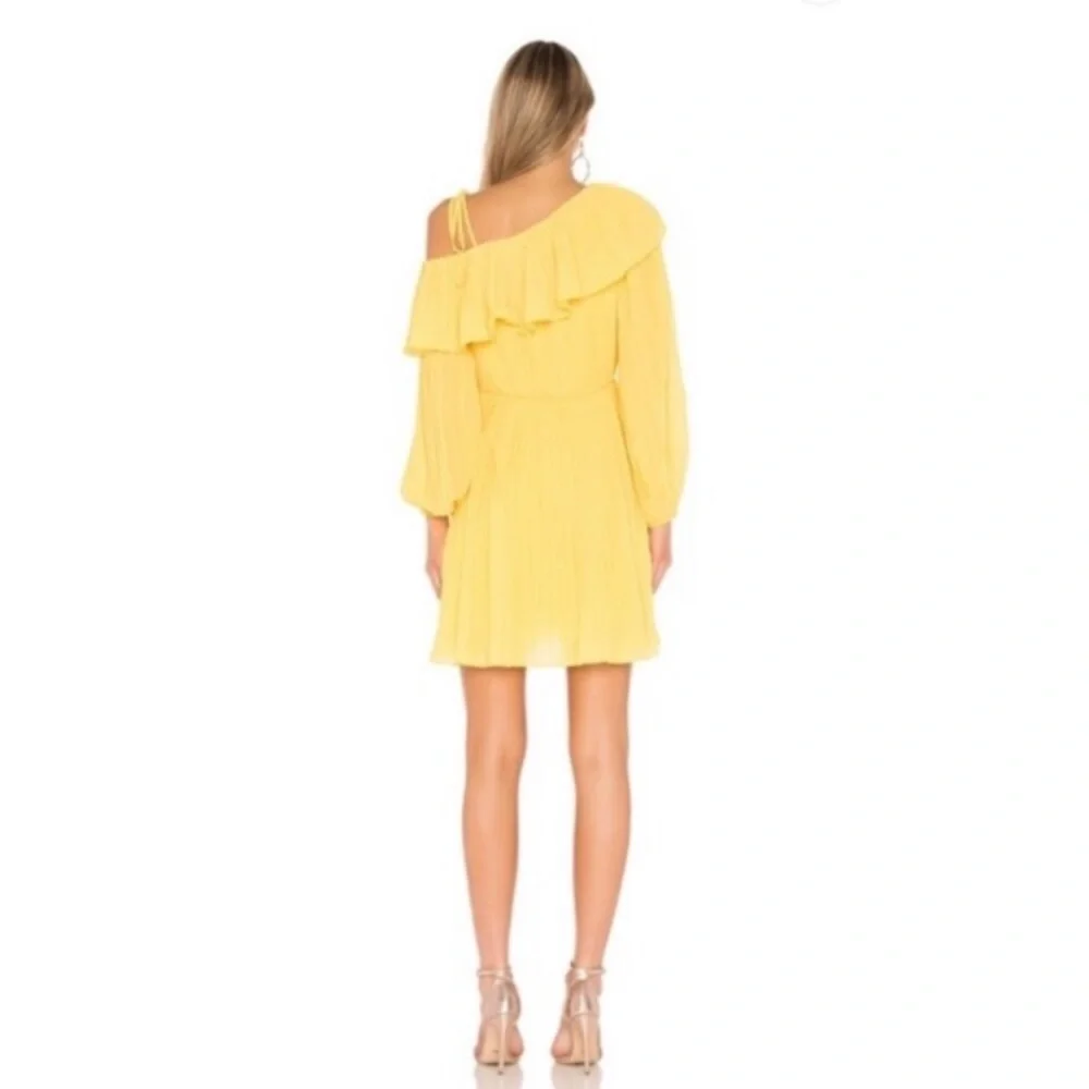 NWT REVOLVE ENDLESS ROSE ONE SHOULDER RUFFLE DRESS - Picture 3 of 10